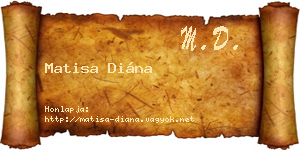 Matisa Diána névjegykártya